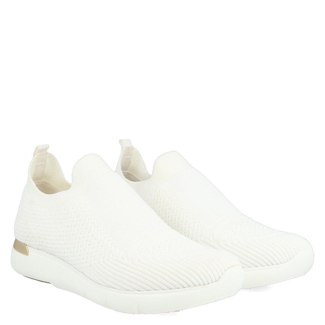 080122WHT — SNEAKERS IN FLYKNIT HAVANA WHITE