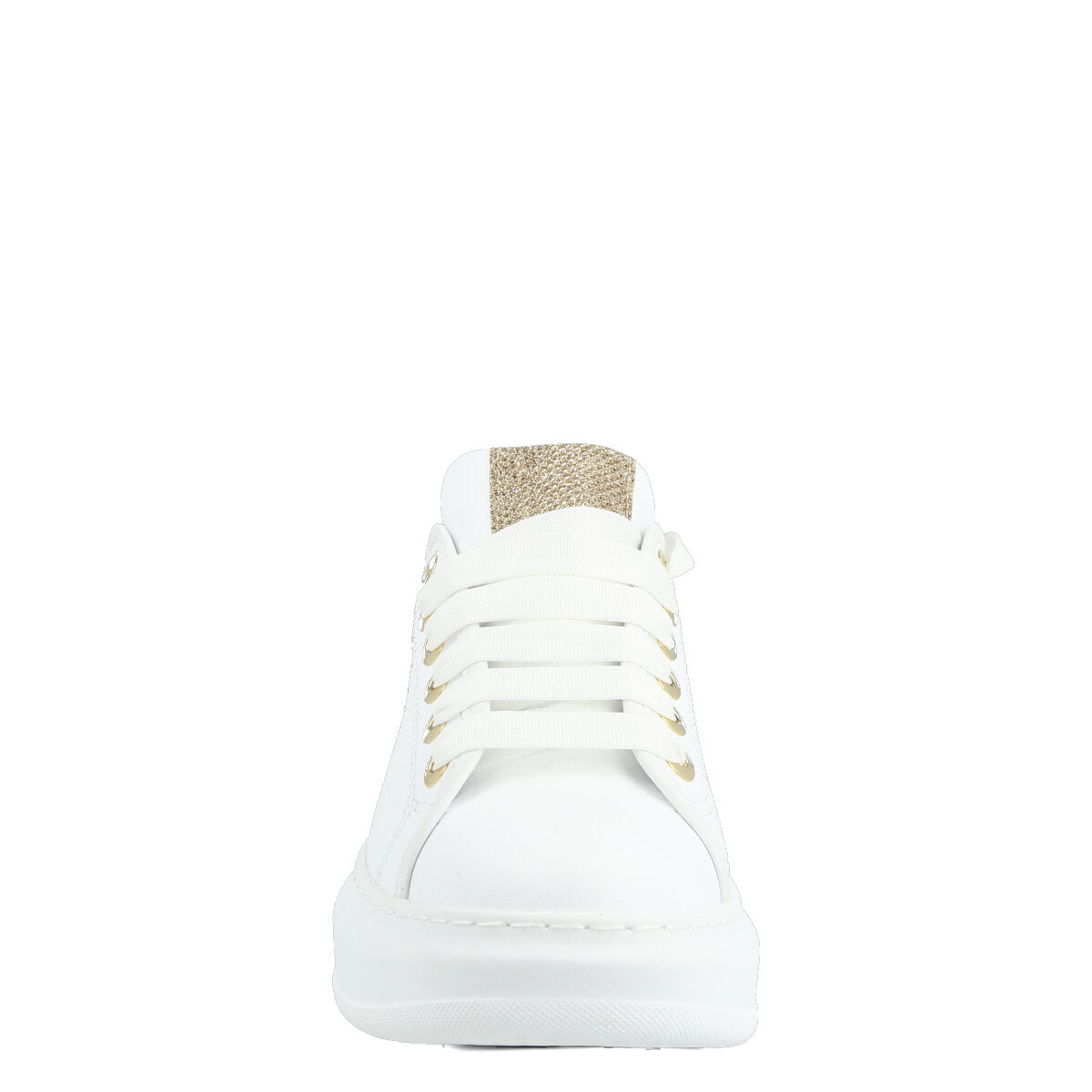 101.01.24GLD — SNEAKERS IN PELLE BACKTAIL BIANCO/PLATINO