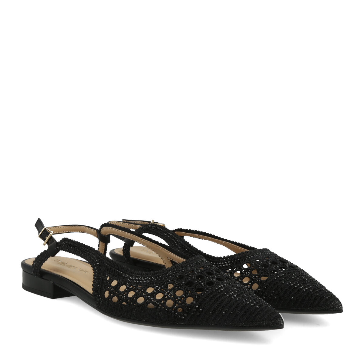 1033.01.7TR.BLK — CHANEL IN TRAFORATO STRASS NERO