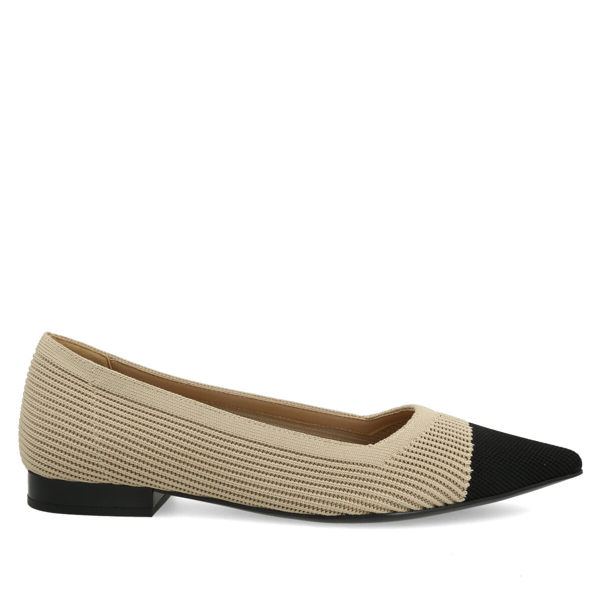 1001.01.7FK.BLKBG — DECOLTE' IN FLYKNIT NERO/BEIGE