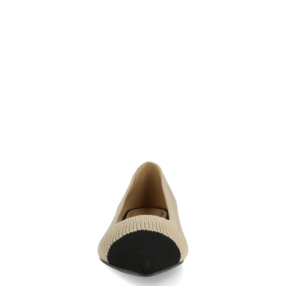 1001.01.7FK.BLKBG — DECOLTE' IN FLYKNIT NERO/BEIGE