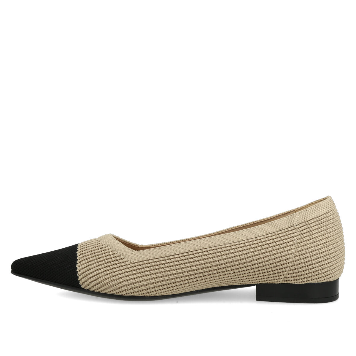 1001.01.7FK.BLKBG — DECOLTE' IN FLYKNIT NERO/BEIGE