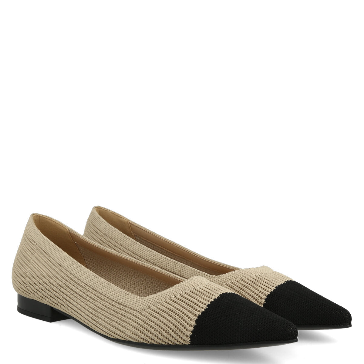 1001.01.7FK.BLKBG — DECOLTE' IN FLYKNIT NERO/BEIGE