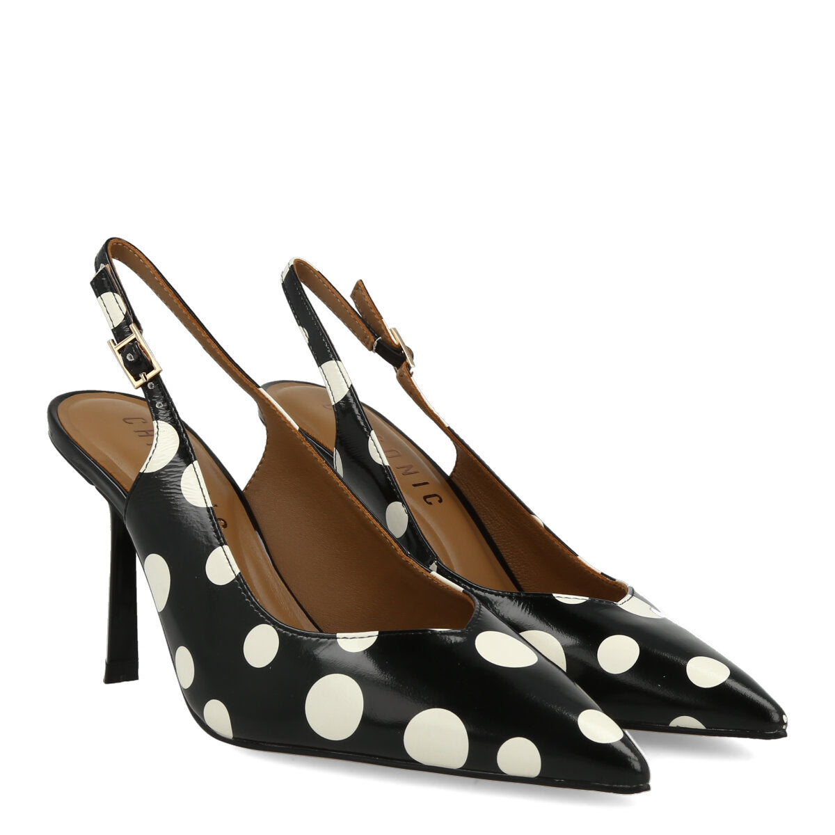 008.01.7VR.PBLK — CHANEL IN VERNICE POIS  NERO