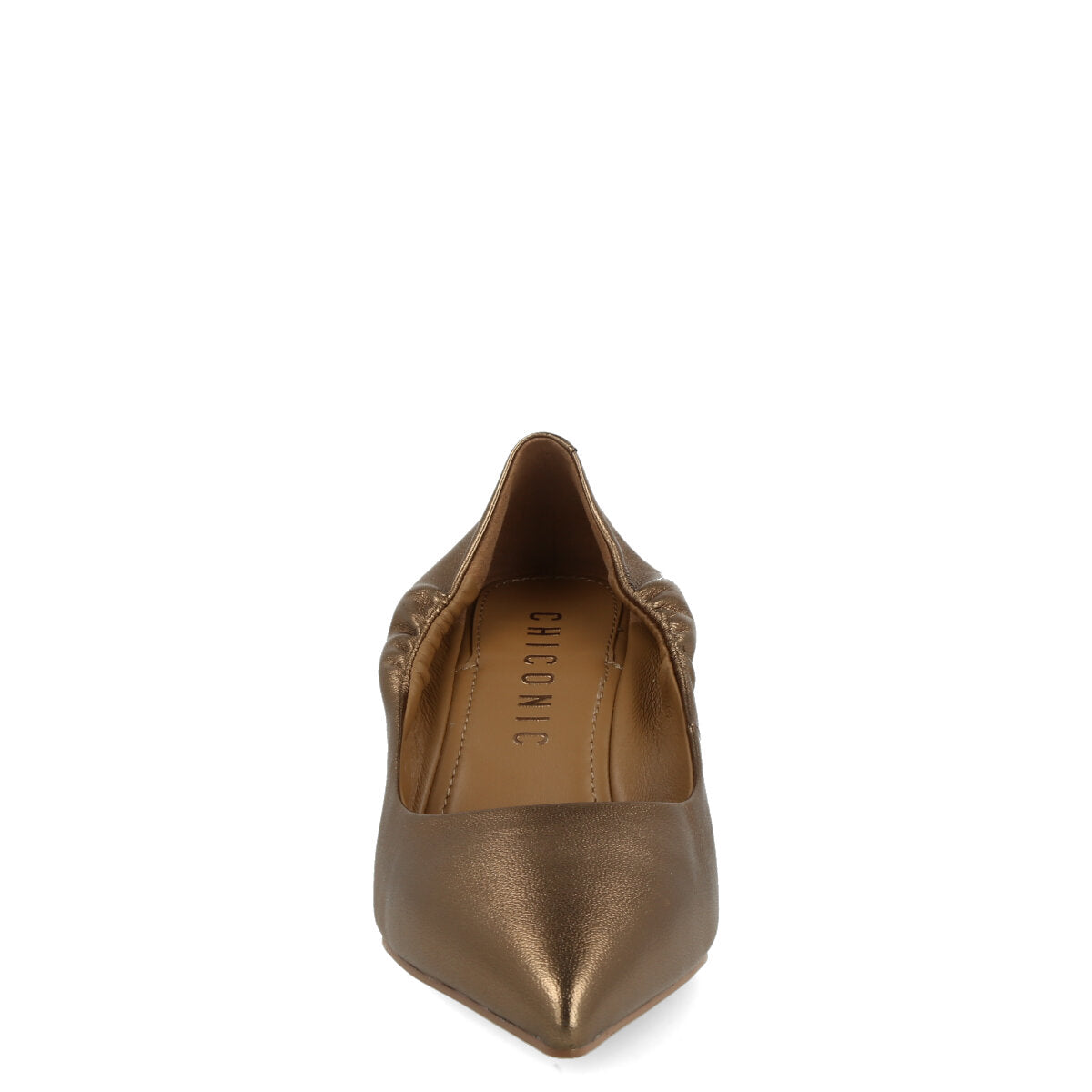 010.01.7MT.BRZ — DECOLTE' IN NAPPA METAL BRONZO