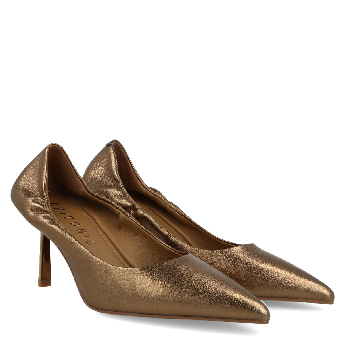 010.01.7MT.BRZ — DECOLTE' IN NAPPA METAL BRONZO
