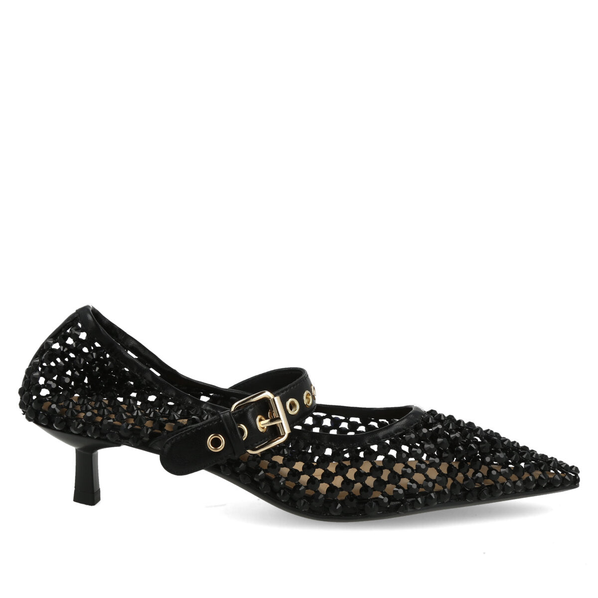 050.01.7STR.BLK — DECOLTE' IN STRASS NERO