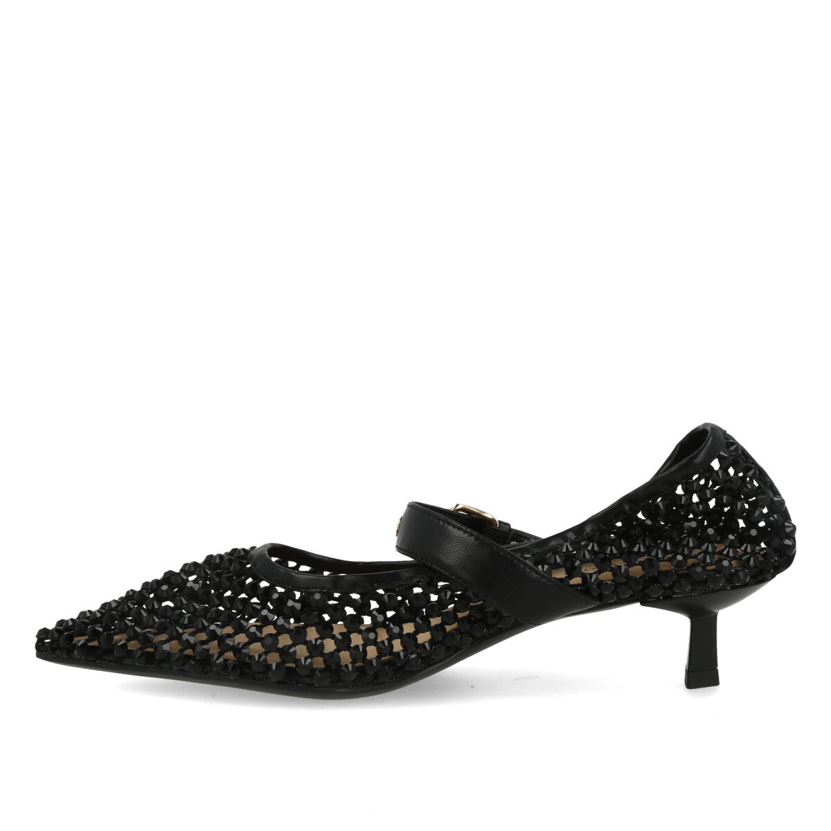 050.01.7STR.BLK — DECOLTE' IN STRASS NERO