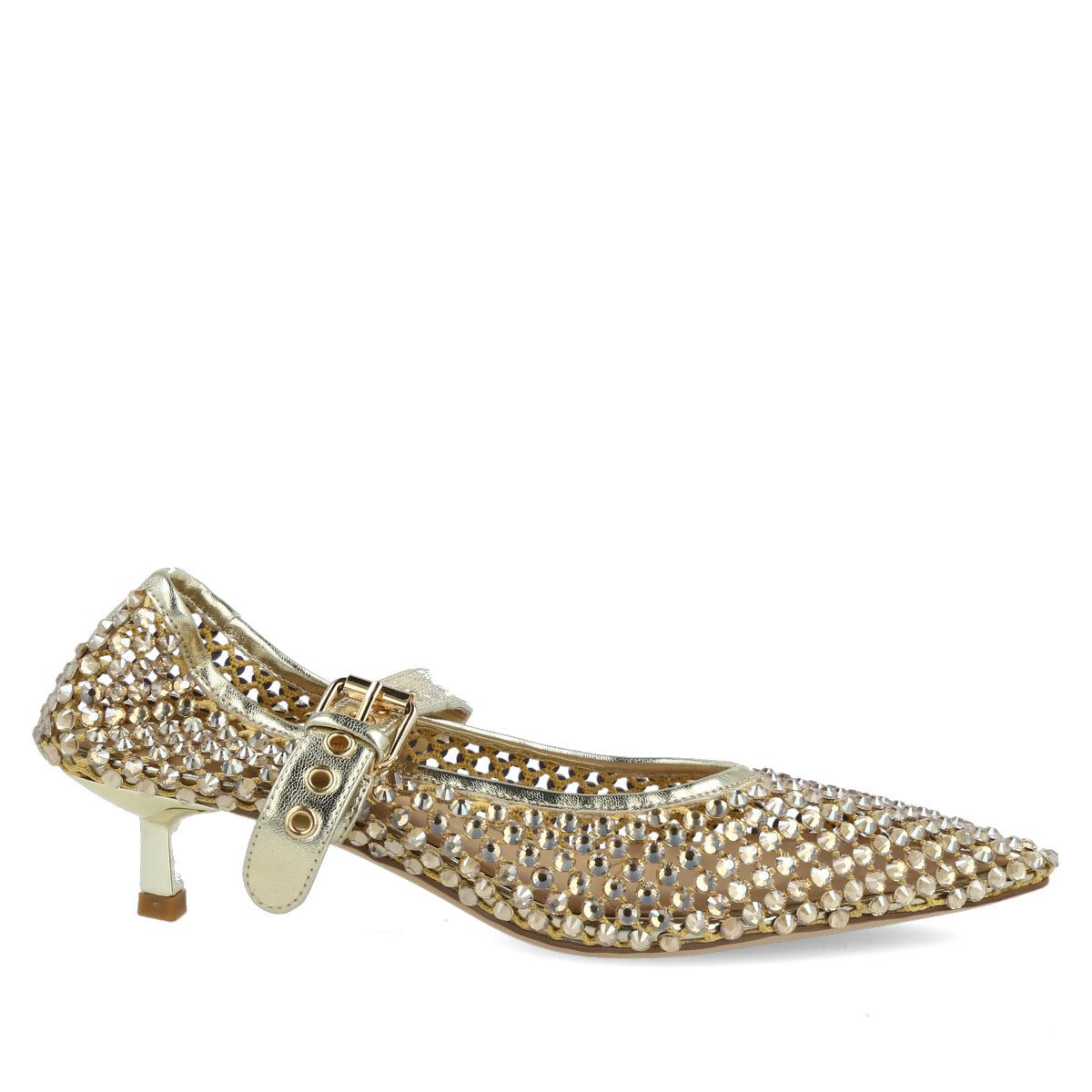 050.01.7STR.LGLD — DECOLTE' IN STRASS ORO