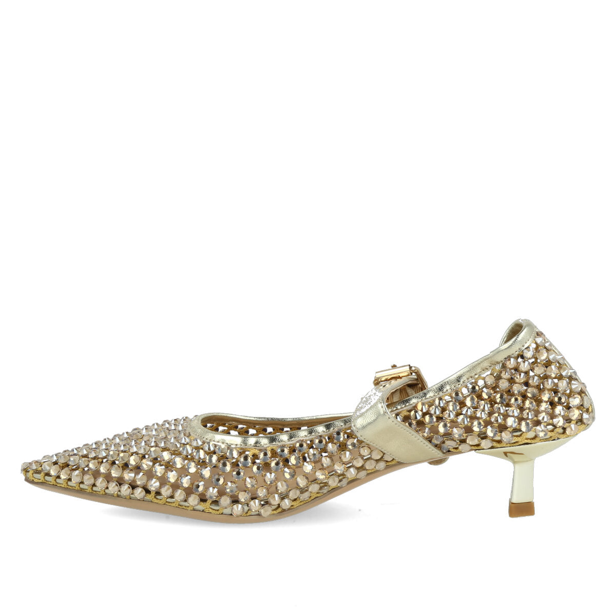 050.01.7STR.LGLD — DECOLTE' IN STRASS ORO