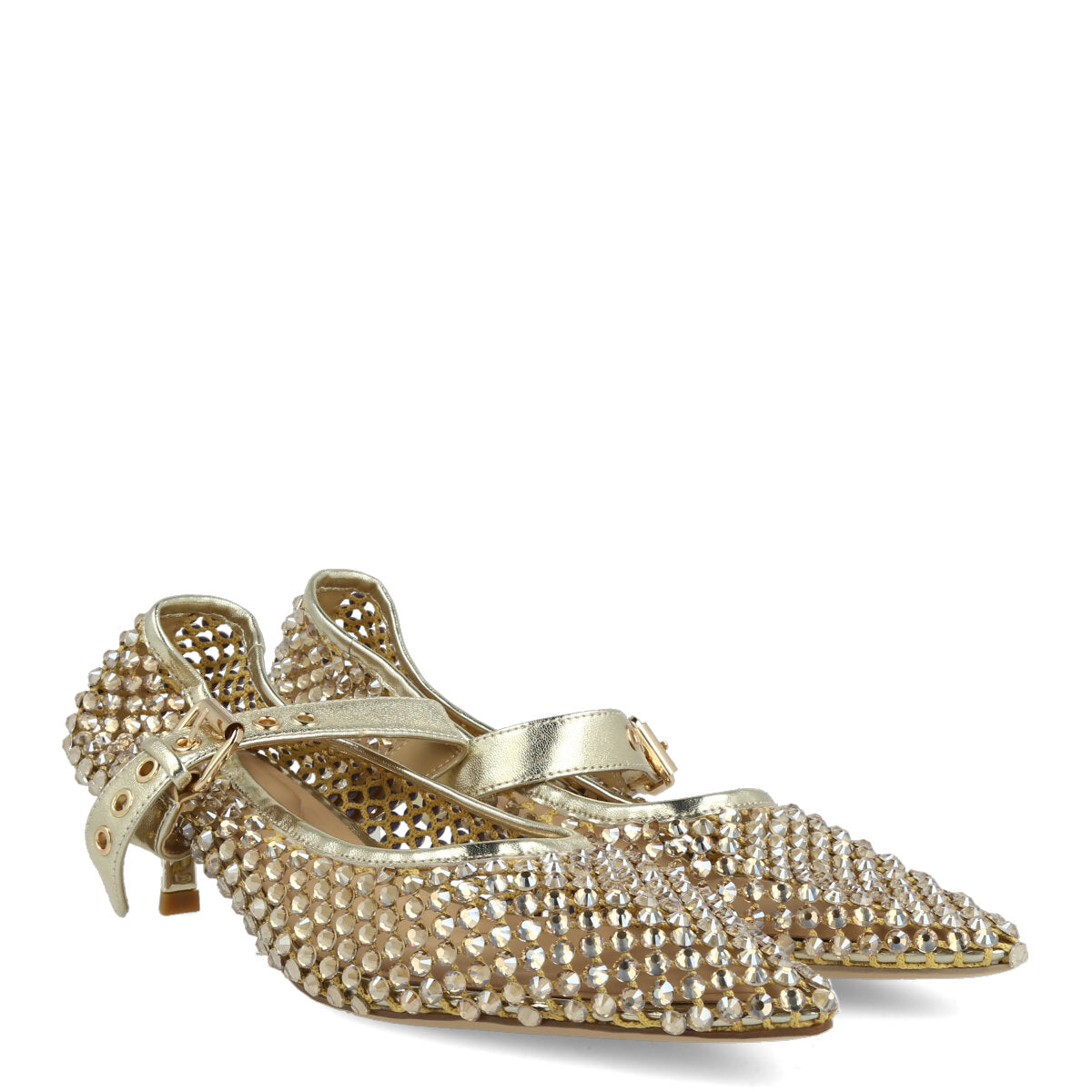 050.01.7STR.LGLD — DECOLTE' IN STRASS ORO