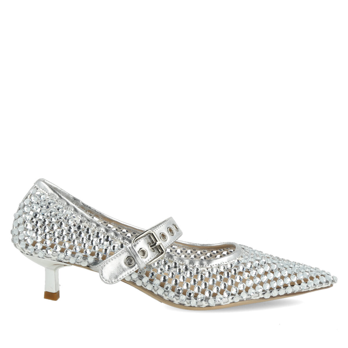 050.01.7STR.SLV — DECOLTE' IN STRASS ARGENTO