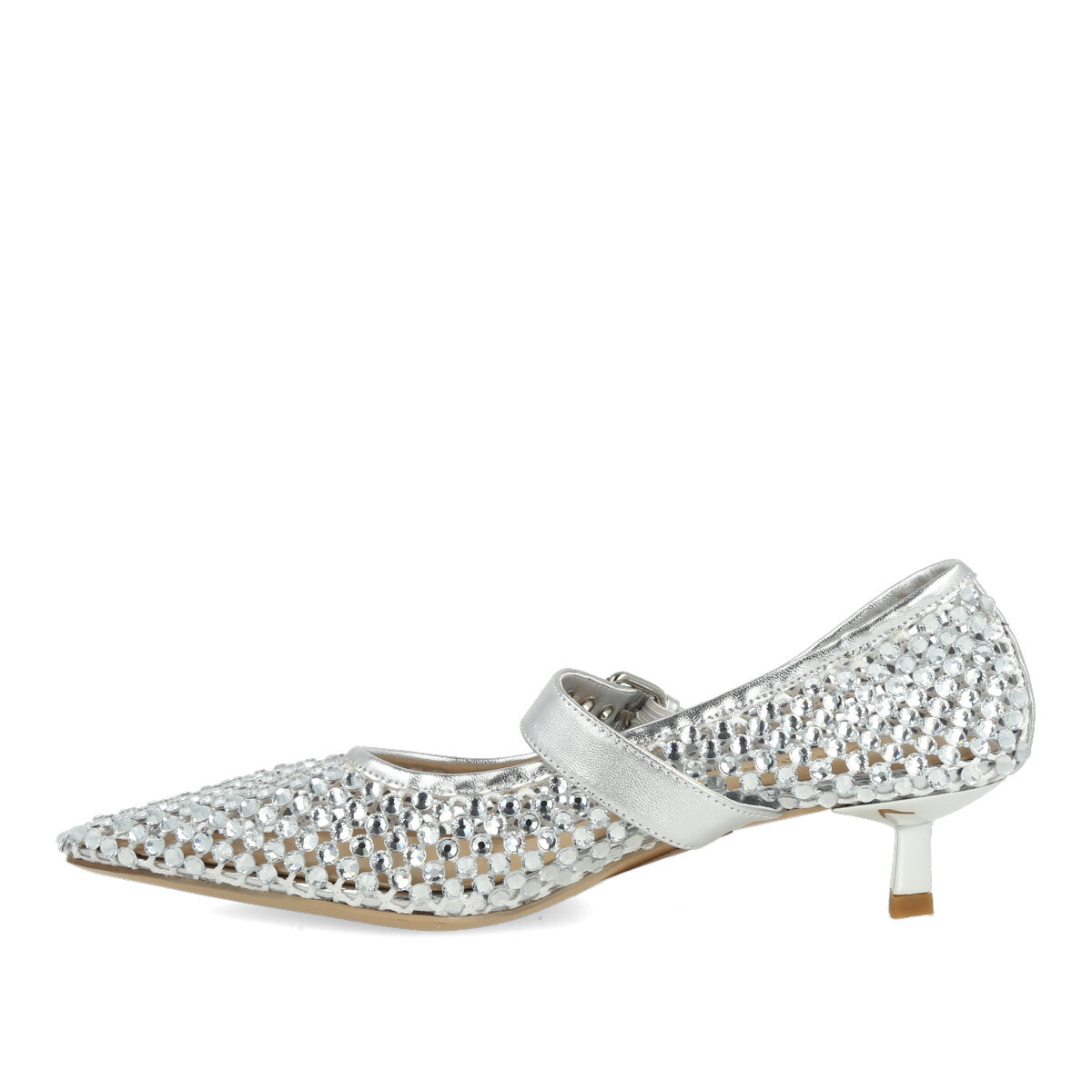 050.01.7STR.SLV — DECOLTE' IN STRASS ARGENTO