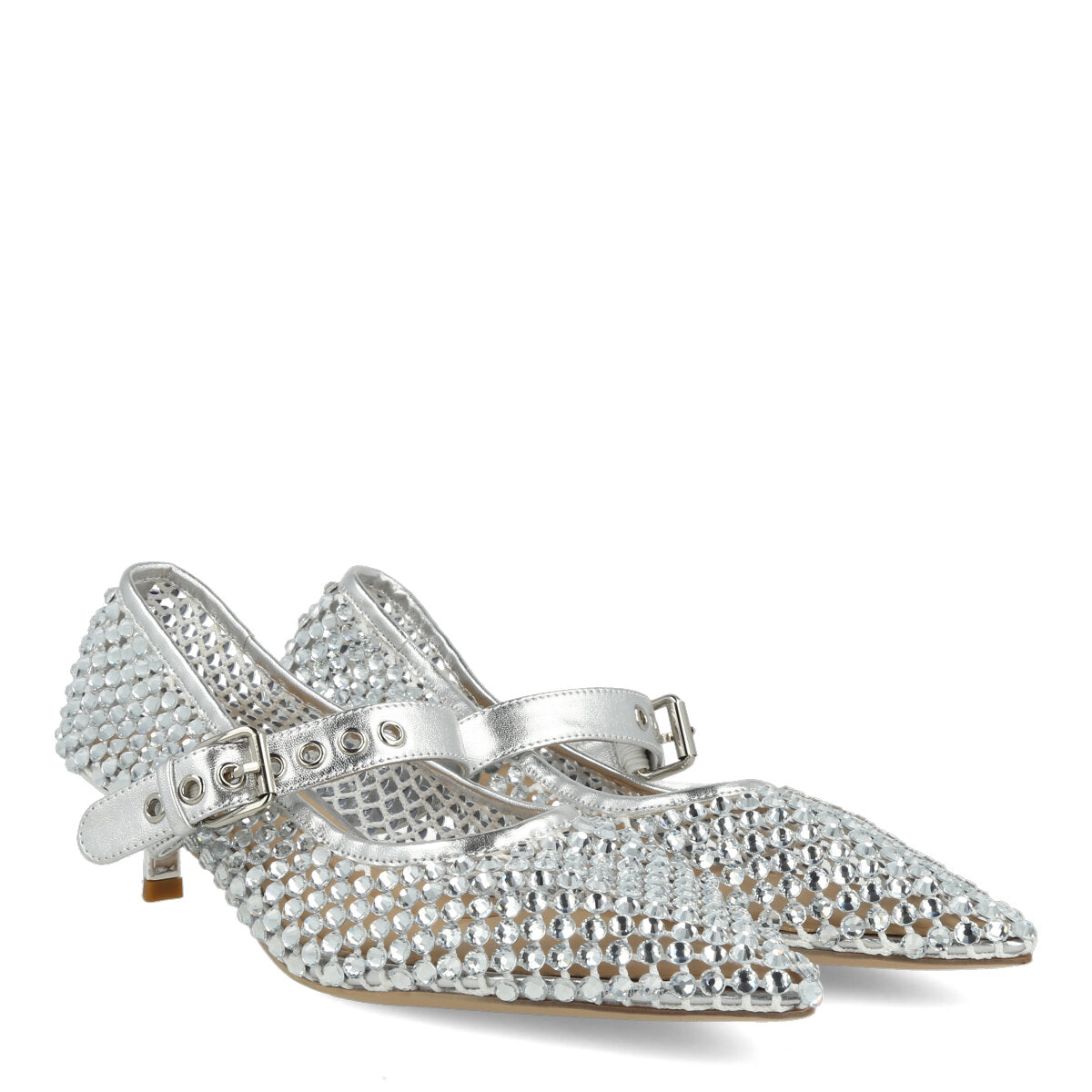 050.01.7STR.SLV — DECOLTE' IN STRASS ARGENTO
