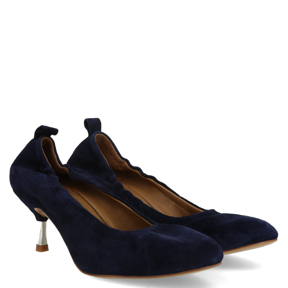 014.01.7CM.NVY — DECOLTE' IN CAMOSCIO NAVY