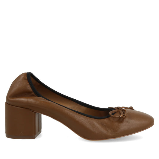 034.01.7NP.LBR — BALLERINA IN NAPPA CUOIO