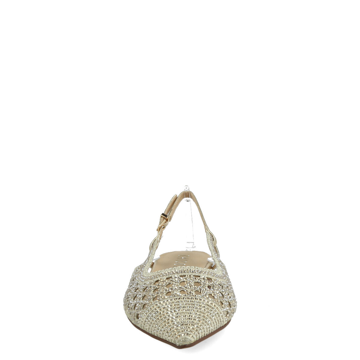 1033.01.7TR.GLD — CHANEL IN TRAFORATO STRASS ORO