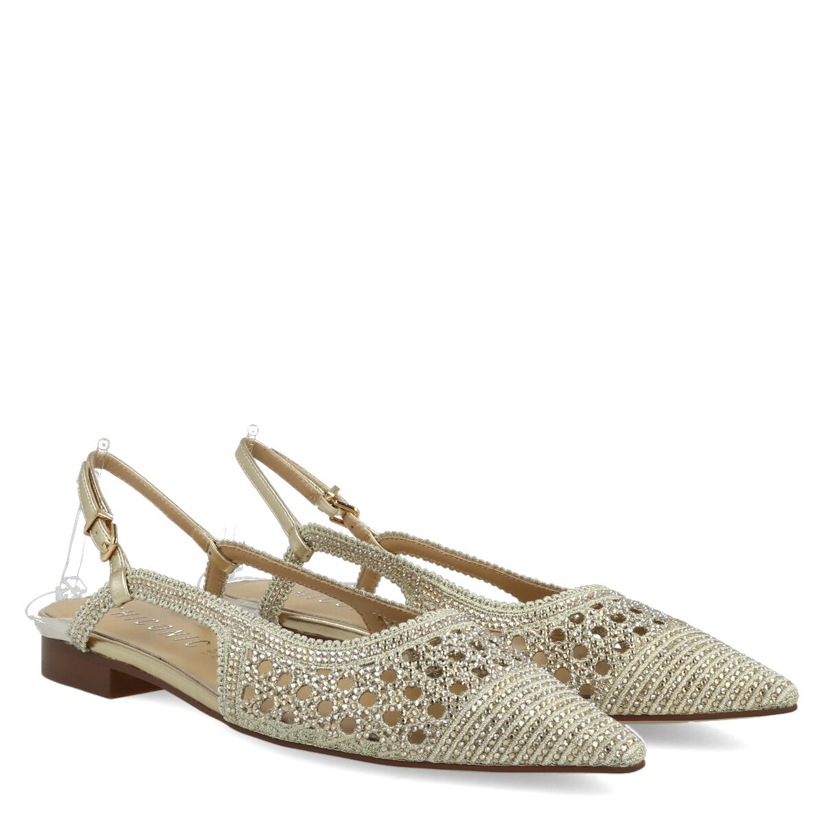 1033.01.7TR.GLD — CHANEL IN TRAFORATO STRASS ORO