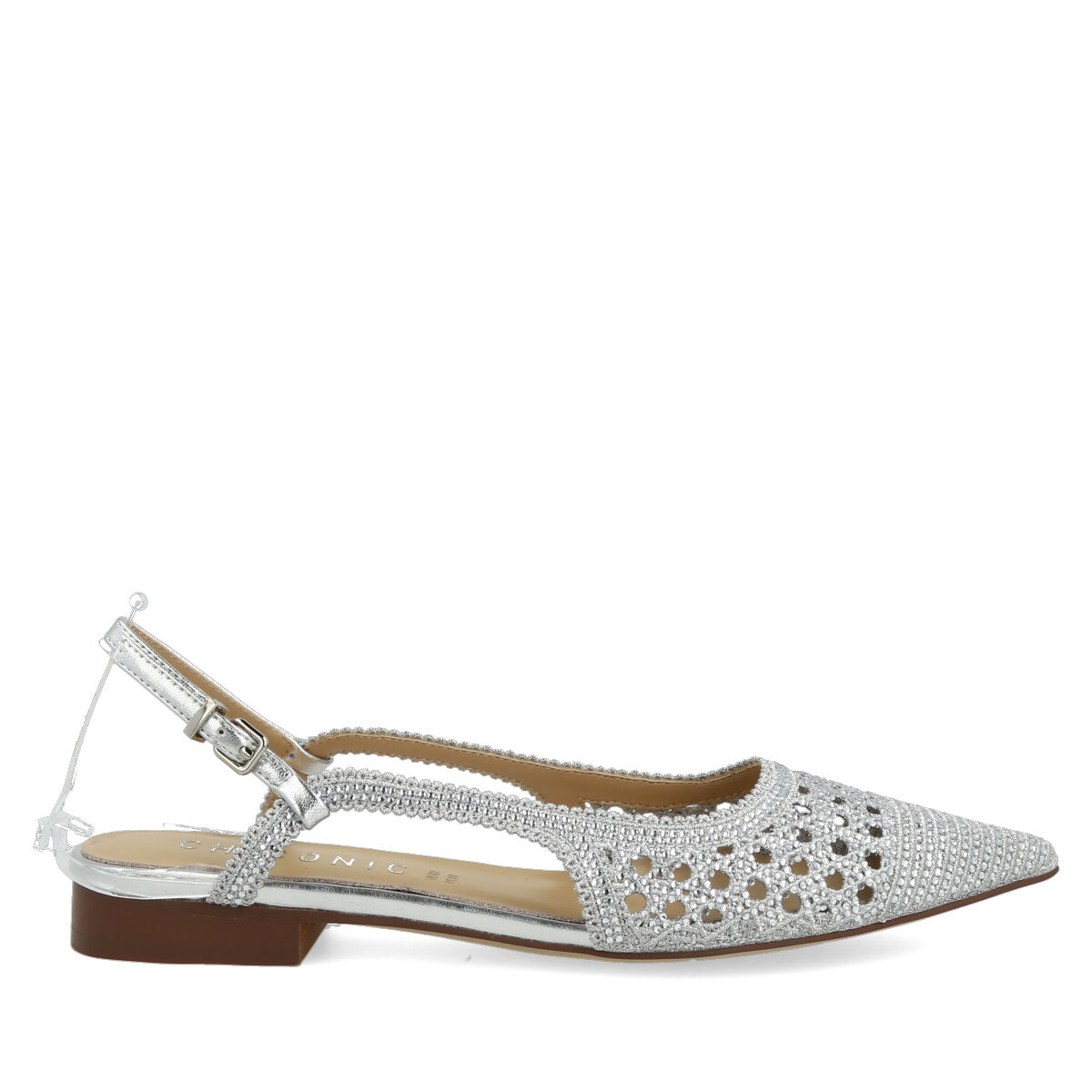 1033.01.7TR.SLV — CHANEL IN TRAFORATO STRASS ARGENTO