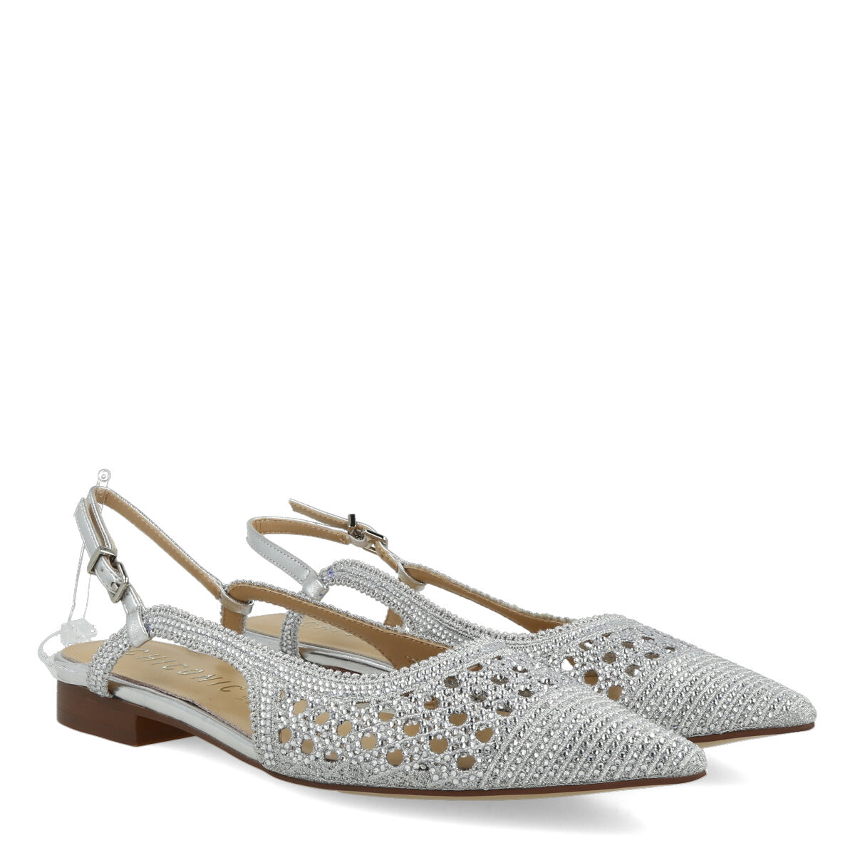 1033.01.7TR.SLV — CHANEL IN TRAFORATO STRASS ARGENTO
