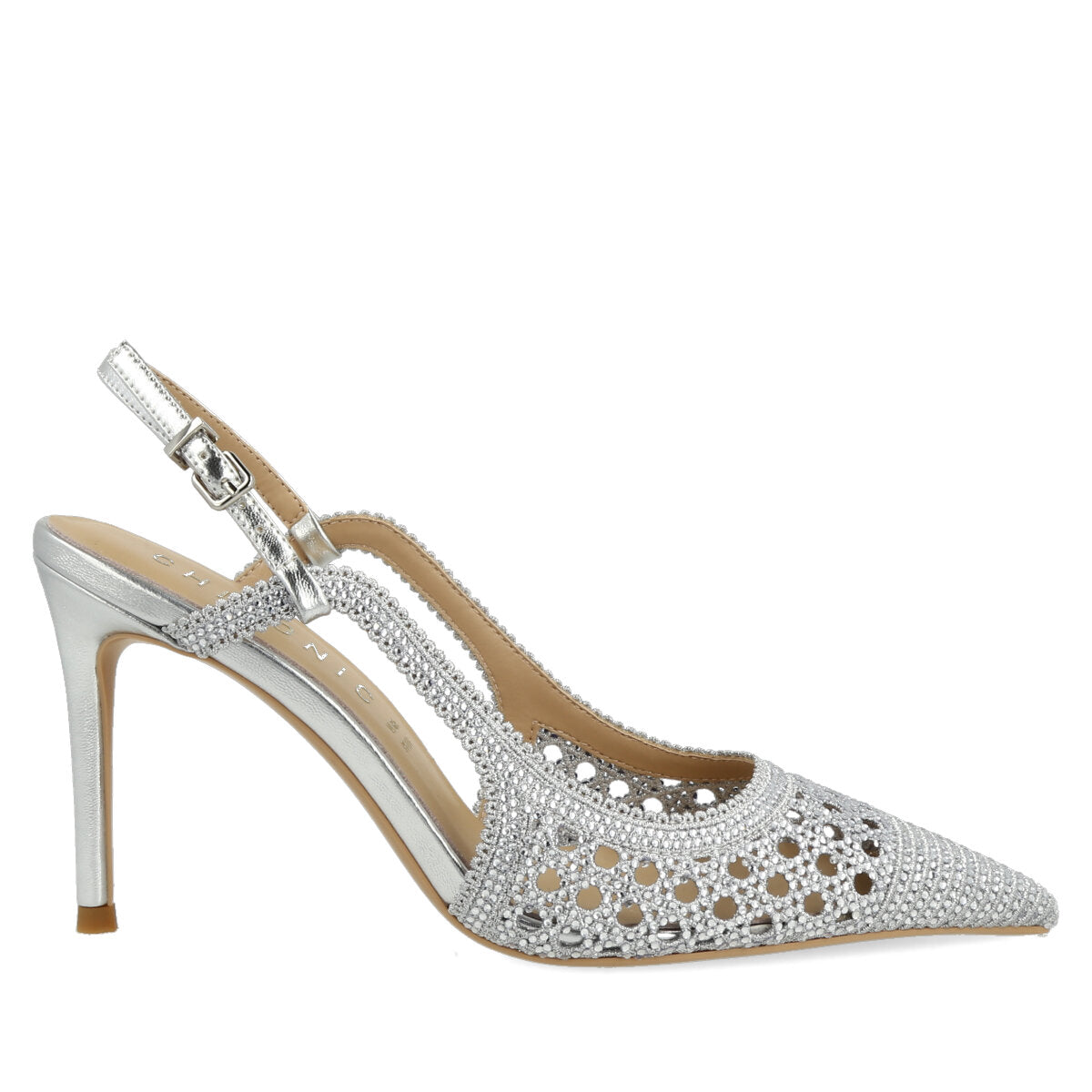 1031.01.7RT.SLV — CHANEL IN TRAFORATO STRASS ARGENTO