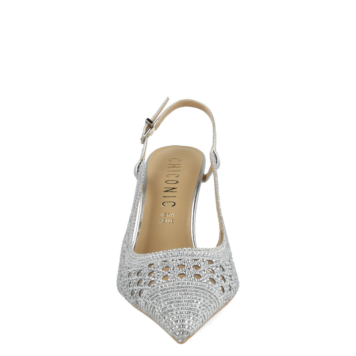 1031.01.7RT.SLV — CHANEL IN TRAFORATO STRASS ARGENTO