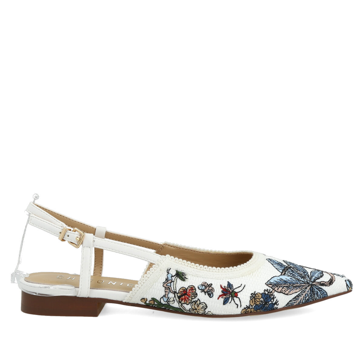 1036.01.7TX.WHT — CHANEL IN TEX RICAMO FLW BIANCO
