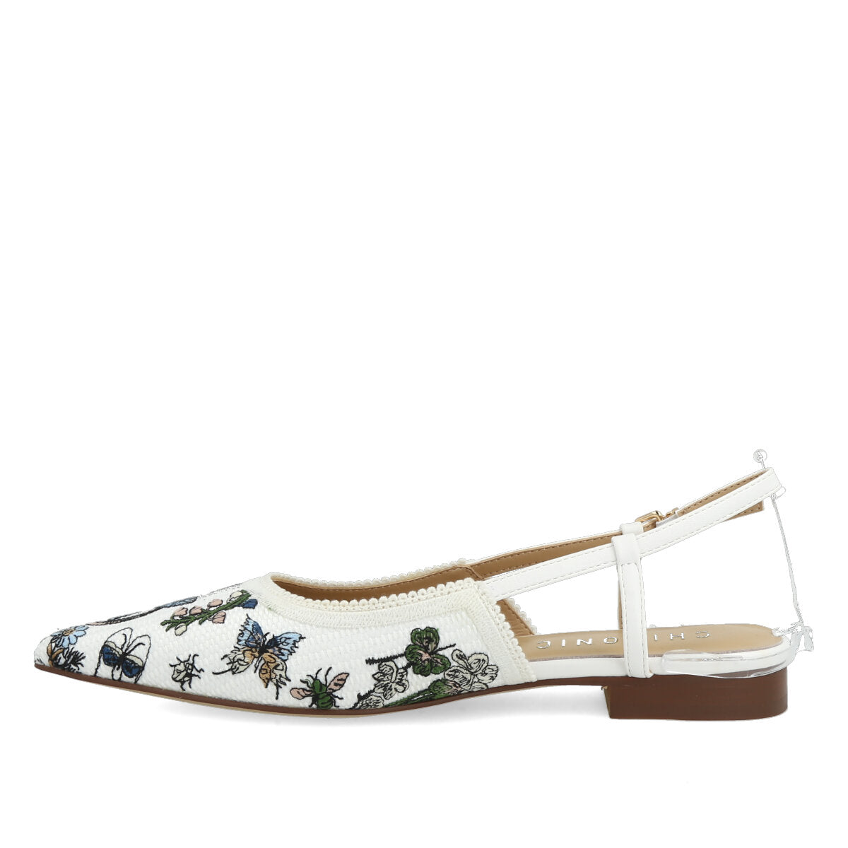 1036.01.7TX.WHT — CHANEL IN TEX RICAMO FLW BIANCO