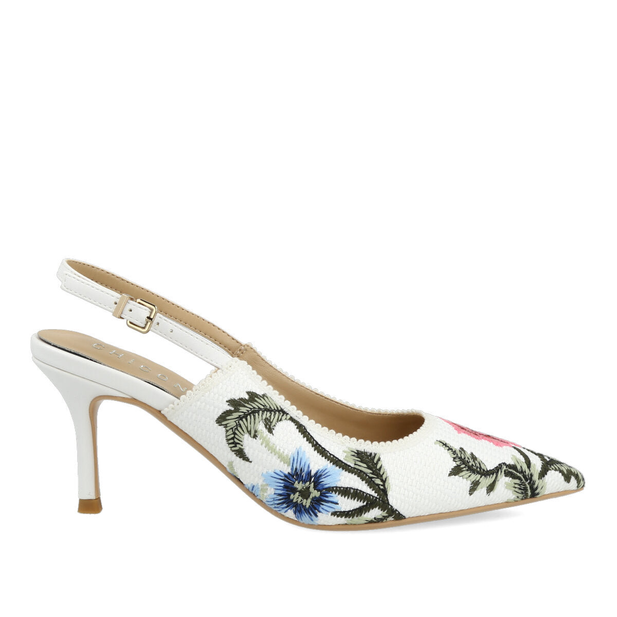 1037.01.7TX.WHT — CHANEL IN TEX RICAMO FLW BIANCO
