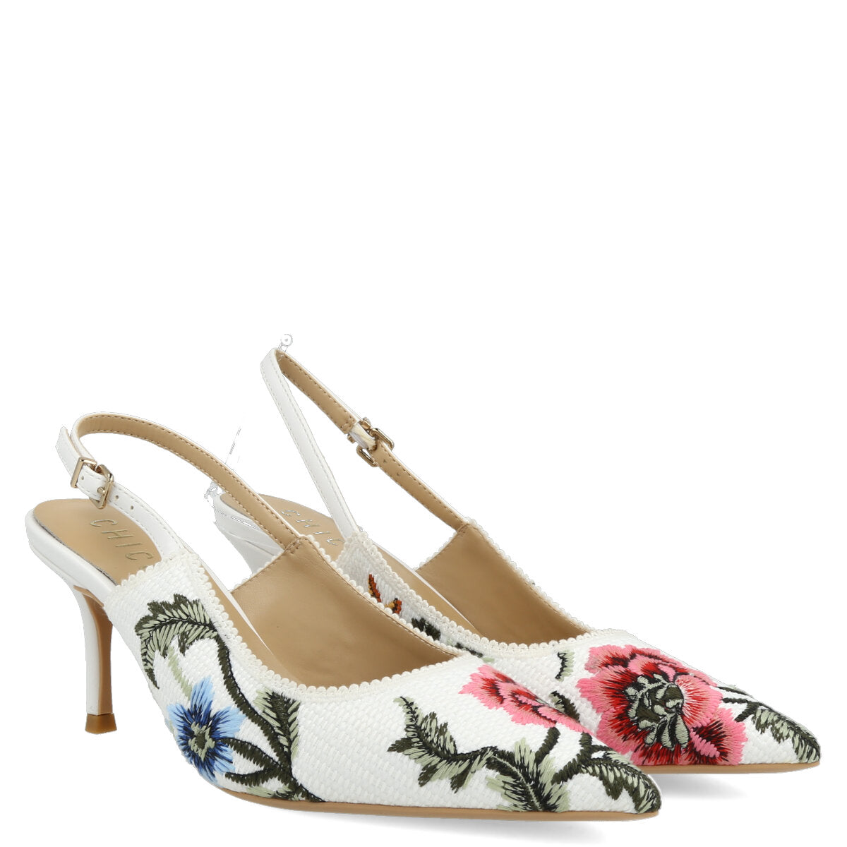 1037.01.7TX.WHT — CHANEL IN TEX RICAMO FLW BIANCO