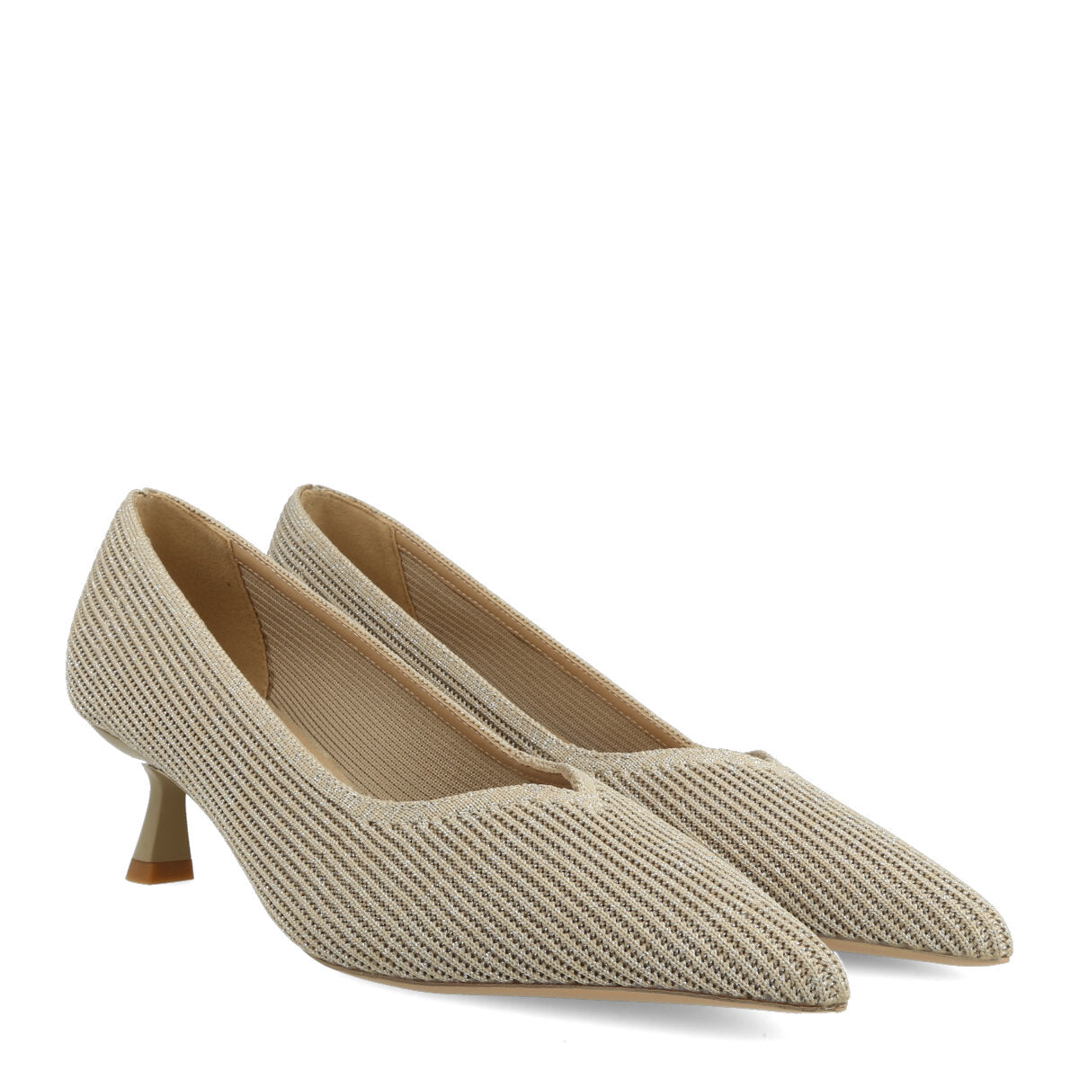 1003.01.7FK.BGSLV — DECOLTE' IN FLYKNIT BEIGE/ARGENTO