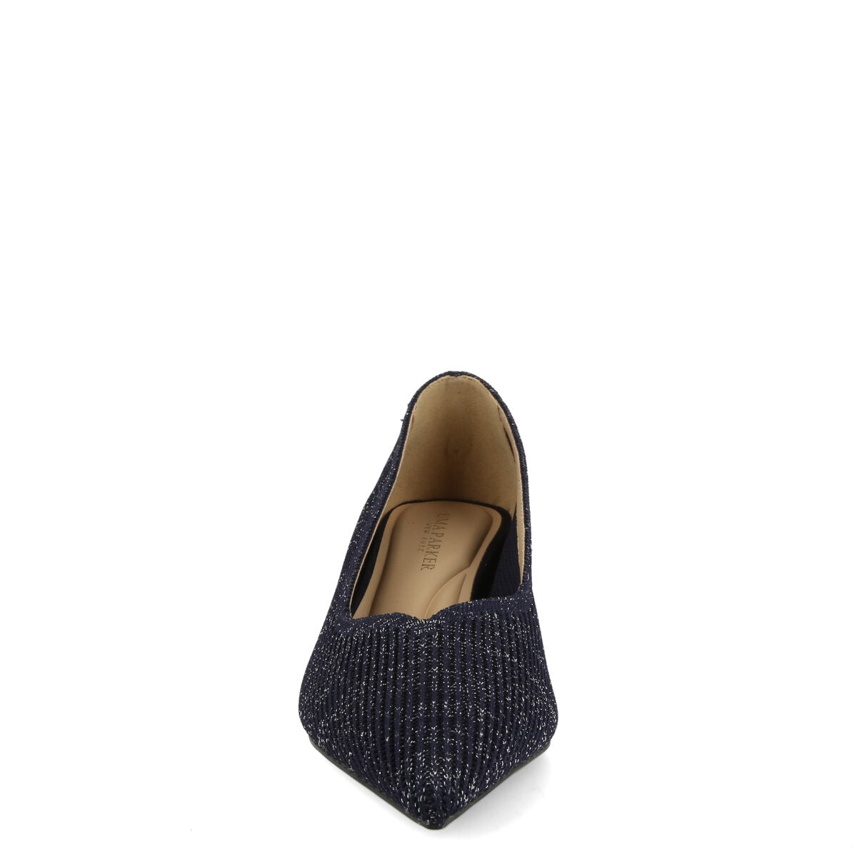 1003.01.7FK.NVYSLV — DECOLTE' IN FLYKNIT NAVY/ARGENTO