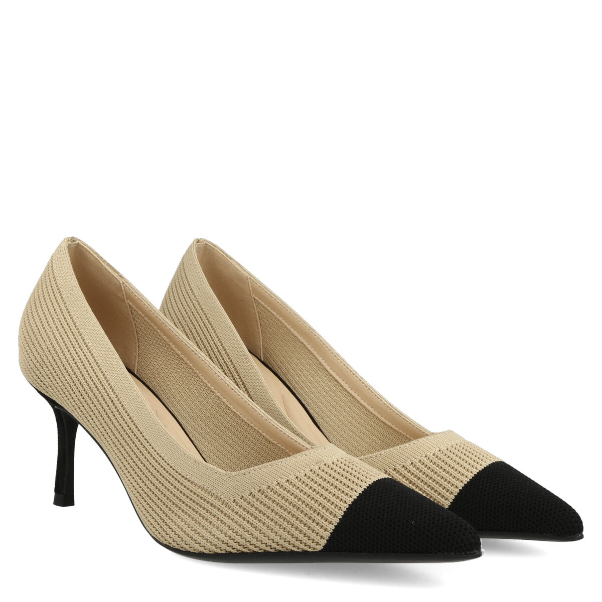 510.01.26BLKBGE — DECOLTE' IN FLYKNIT BLACK/BEIGE