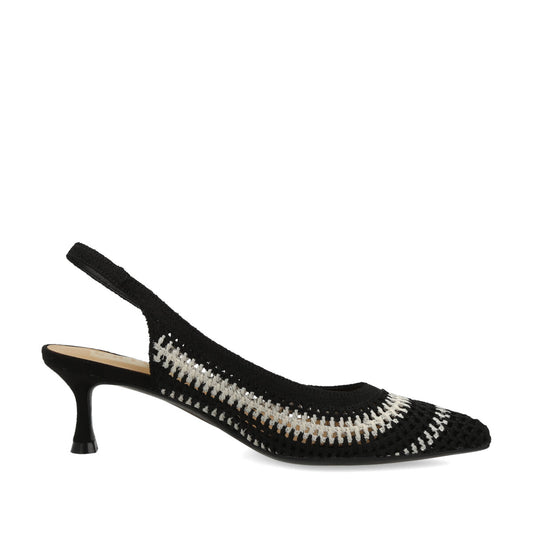 512.01.25BLKWBG — CHANEL IN MACRAME' BLACK/WHITE/WHITE