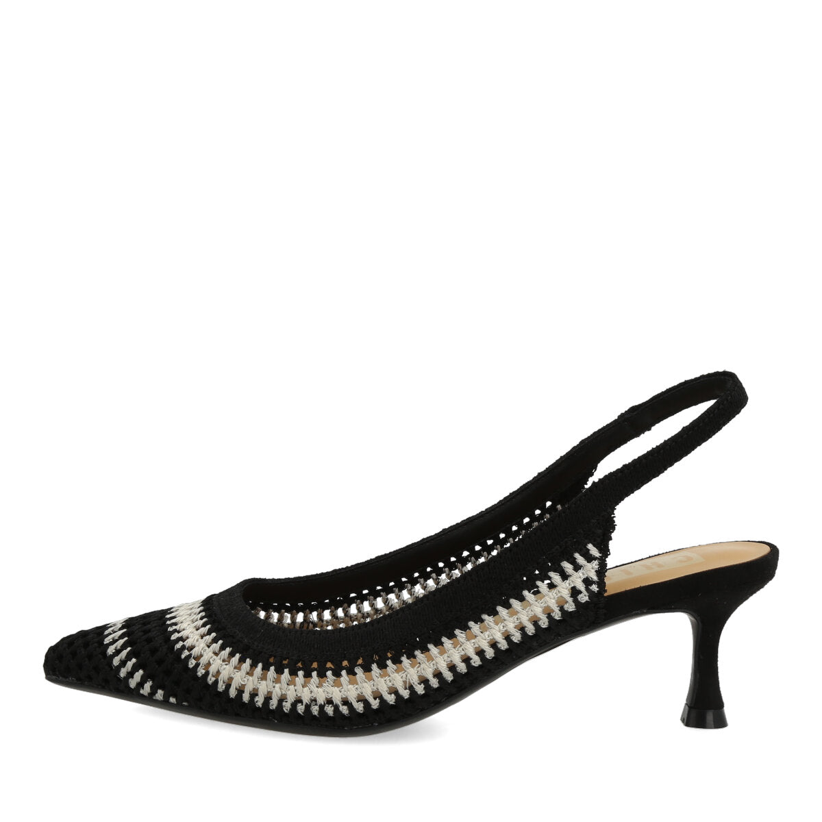 512.01.25BLKWBG — CHANEL IN MACRAME' BLACK/WHITE/WHITE
