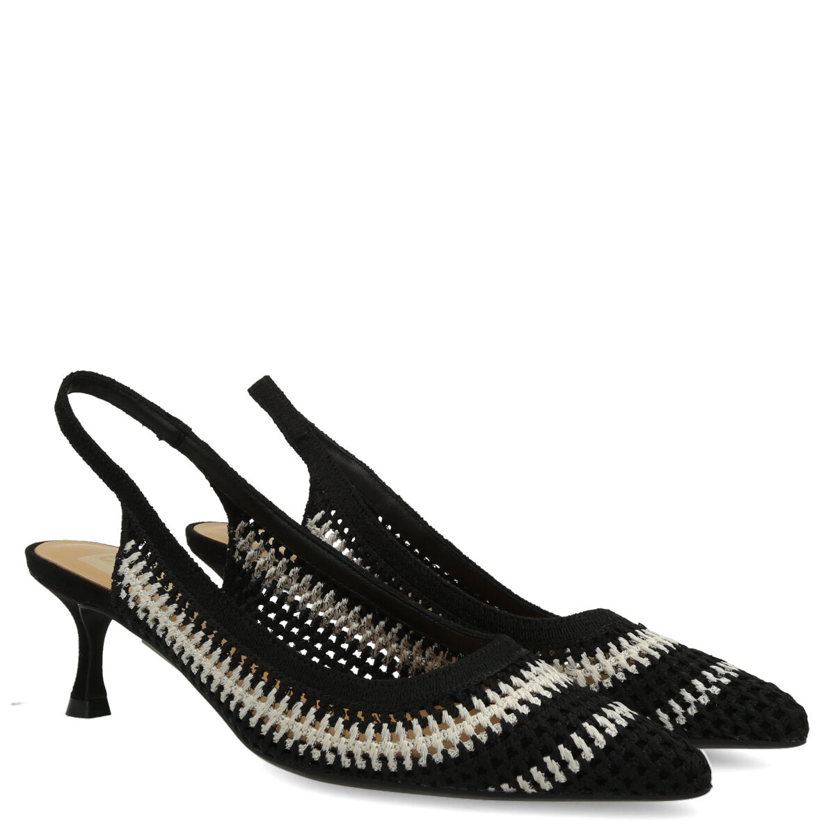 512.01.25BLKWBG — CHANEL IN MACRAME' BLACK/WHITE/WHITE