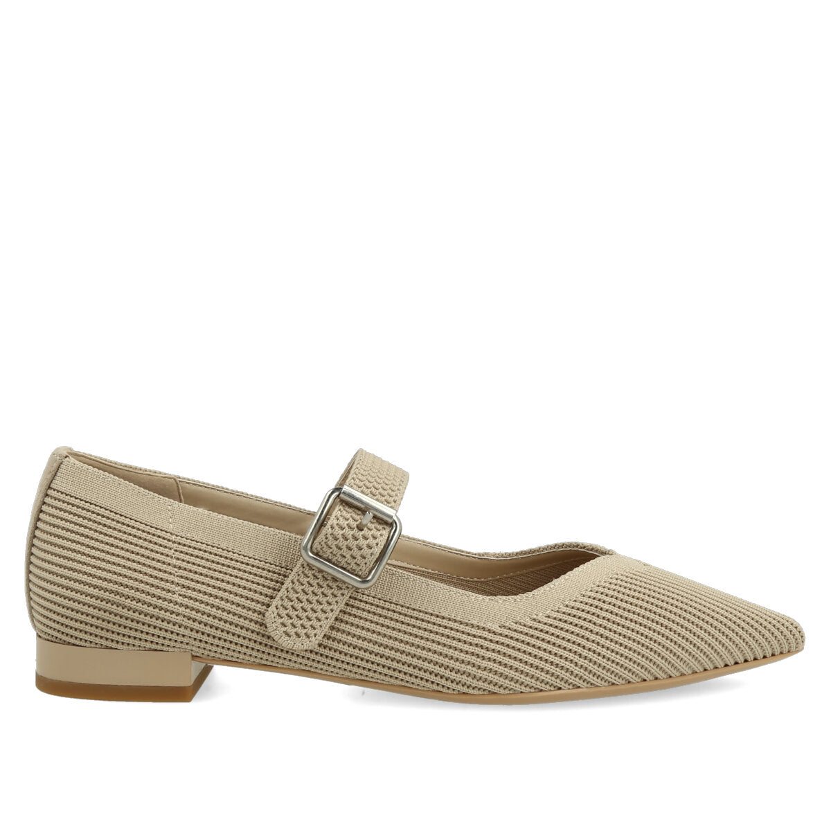 522.01.26BGE —BALLERINA CON CINTURINO IN FLYKNIT BEIGE