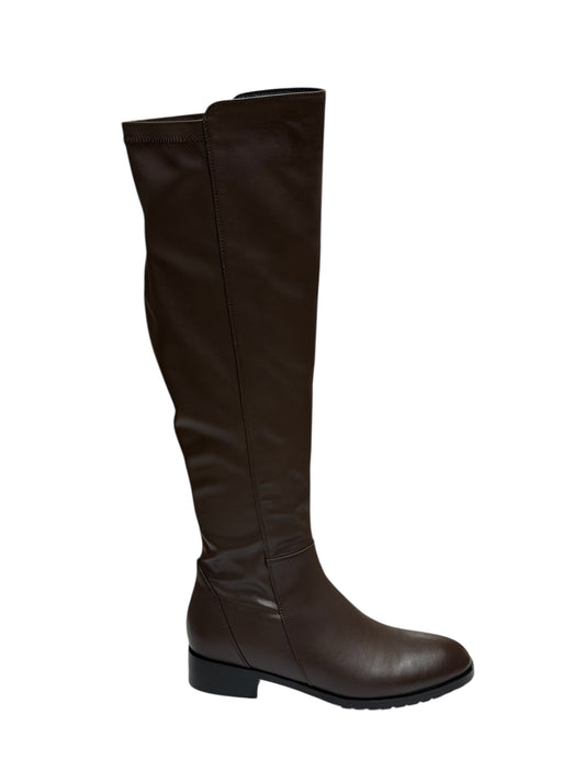 605.02.26P.DKB — STIVALE IN ECO LEATHER DK BROWN