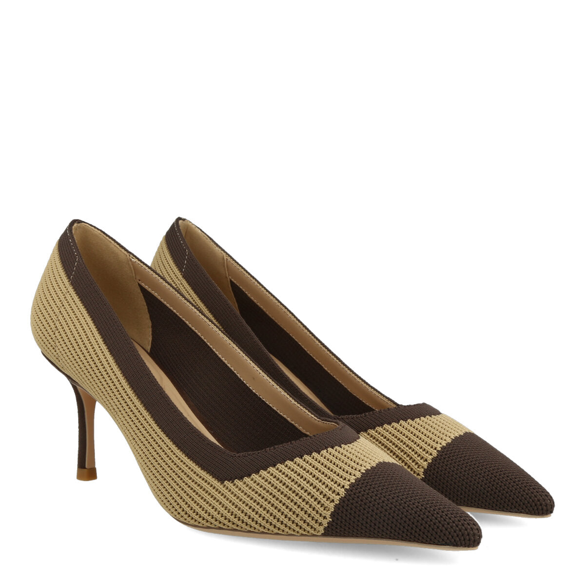 1006.01.7FK.DKBN — DECOLTE' IN FLYKNIT T. MORO/NUDE