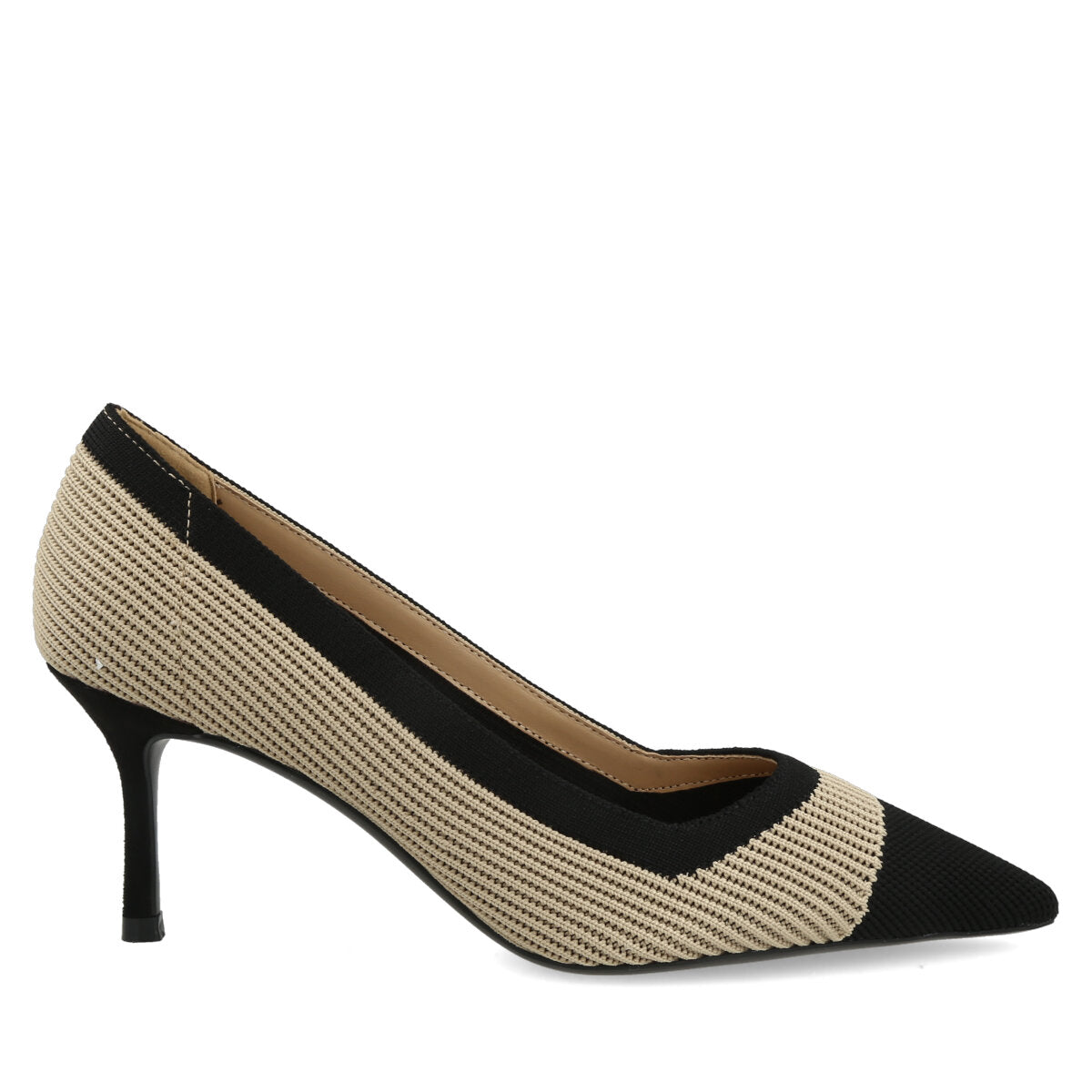 1006.01.7FK.BLKBG — DECOLTE' IN FLYKNIT NERO/BEIGE