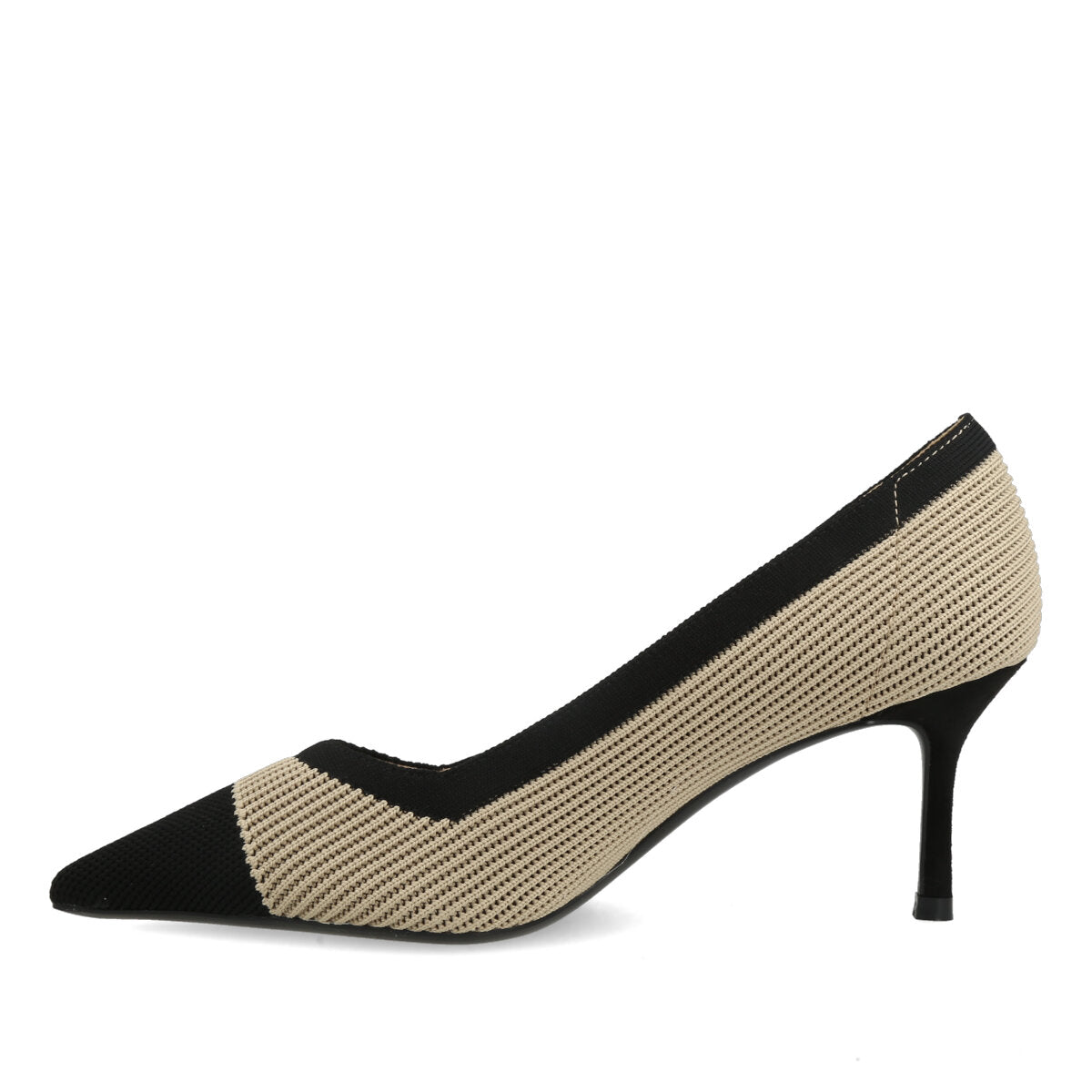 1006.01.7FK.BLKBG — DECOLTE' IN FLYKNIT NERO/BEIGE