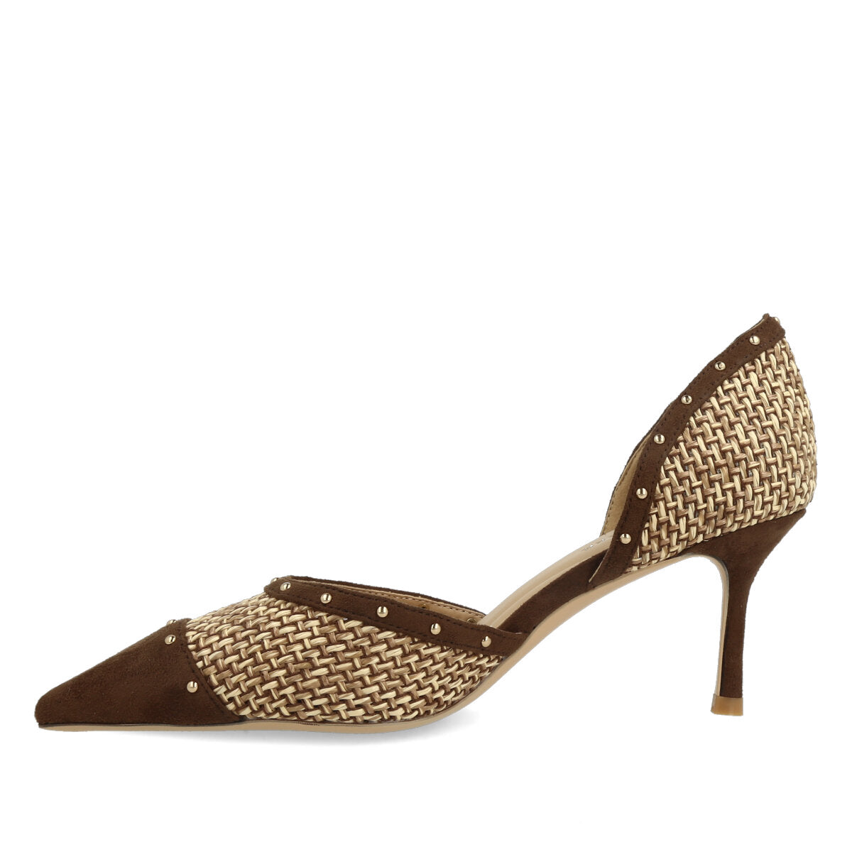 1019.01.7RFS.BRW — DECOLTE' IN RAFFIA/ECO SUEDE MARRONE