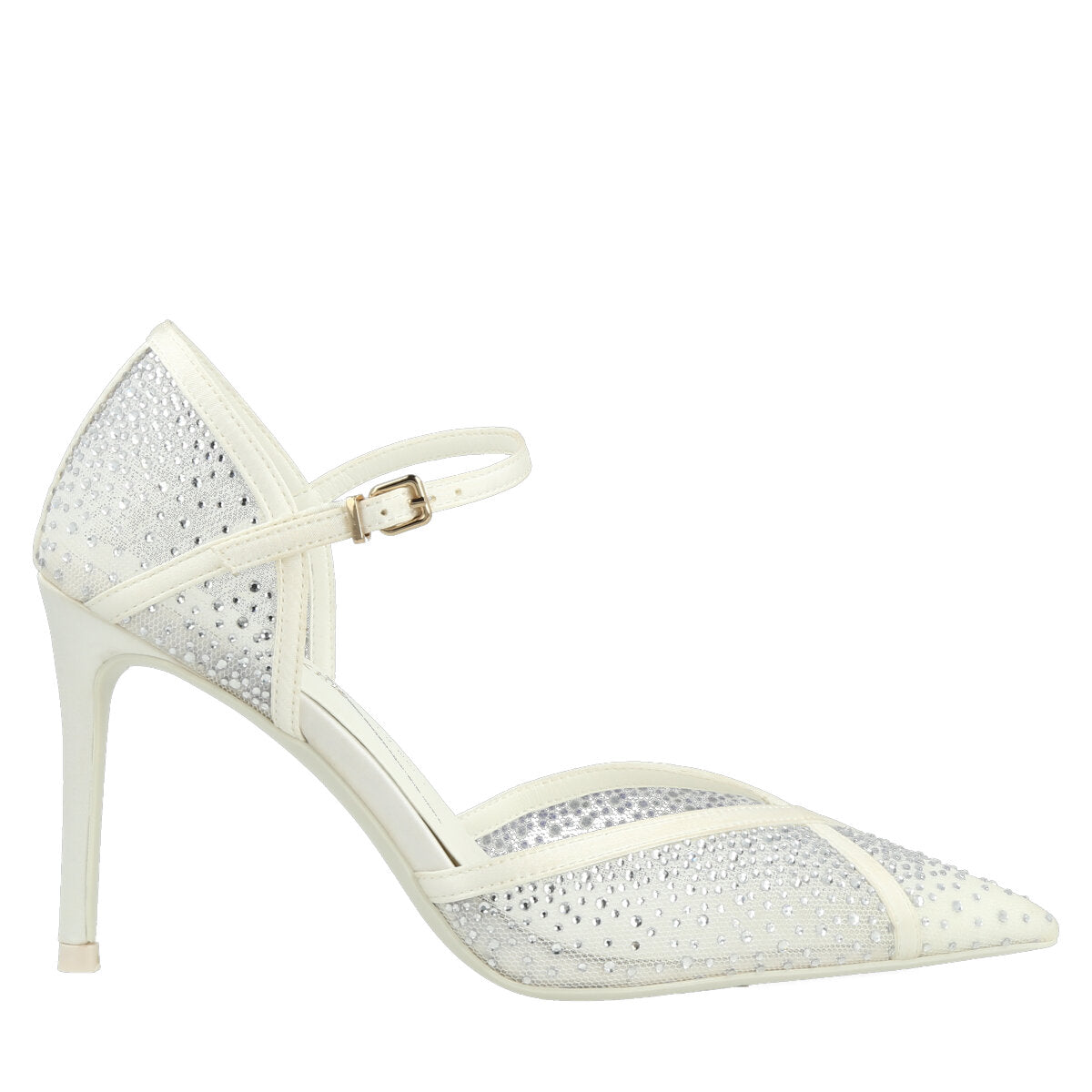 1041.01.7RTS.WHT — DECOLTE' IN RETE/SATIN BIANCO